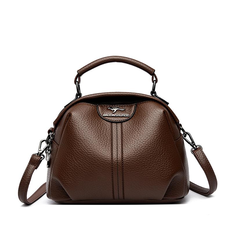 

Простая и модная наплечная сумка, женская ретро-сумка через плечо, повседневная сумочка, подходящая для ежедневного использования, шоппинга, поездок на работу 23 cm*12 cm*17 cm кофейный