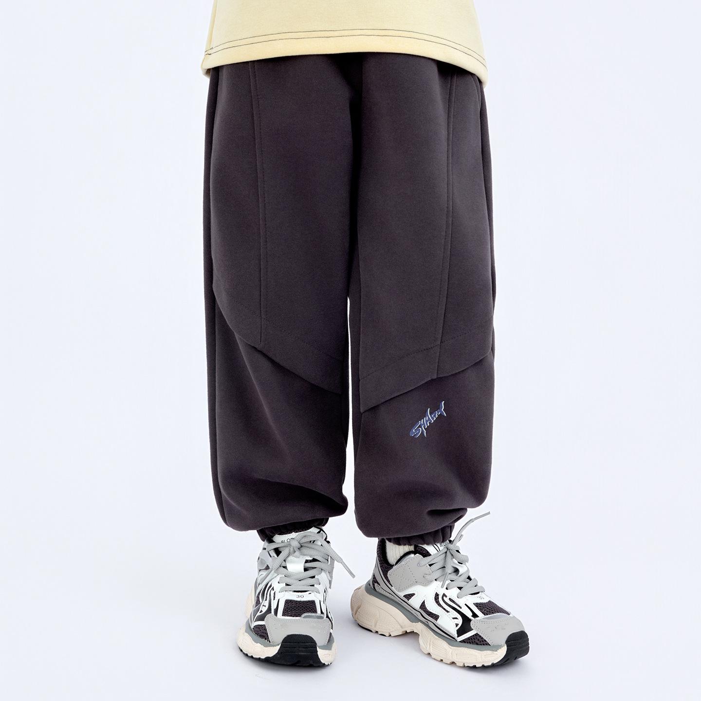 

Boys 2025 Winter Fleece-Lined Sports Pants - Fashionable and Casual for Kids 160