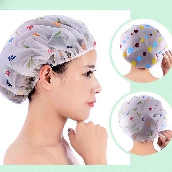 Colorful Extra-Large Waterproof Bath Cap - Extra Thick & Dustproof, Anti-Oil, Dry Hair Shower Cap Mask