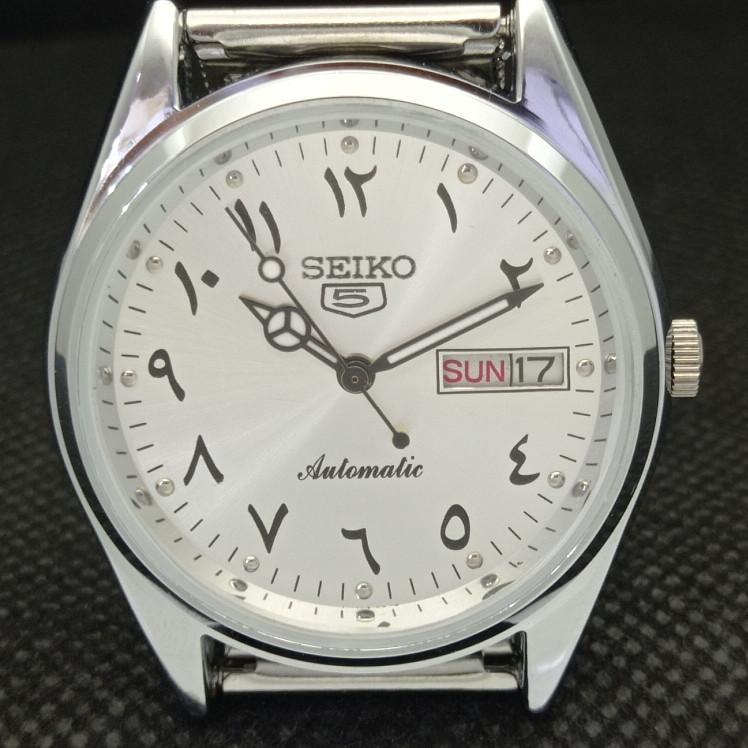 Generalüberholte Vintage-Armbanduhr Seiko 5 Automatik 6309A aus Japan mit arabischer Schrift a318845-9 Seiko-a318845-1