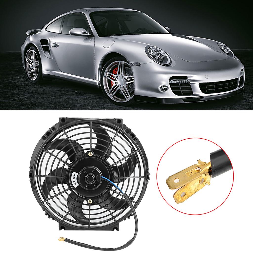10in Electric Radiator Slim Fan Push Pull 12V with Installation Accessories