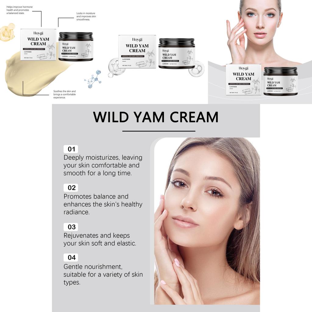 Hoygi Wild Yam Balance Cream Gentle Hydration Nourishing Softening Daily Skincare 50g