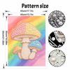 Frameless Pearl Painting Kit Mushroom Pattern DIY 3D Bead Canvas Art Relaxing Leisure Craft for Adults Wall Decor Gift