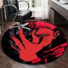 1pc Jujutsu Kaisen Satoru Gojo Round Carpet - Anime Cartoon Design Chair Mat, Non-Slip Rug for Office, Home Decor, Living Room