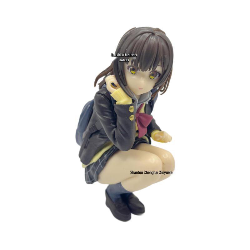 

Ogiwara Sayu Bishoujo Figure in Squatting Pose – PC Case Ornament