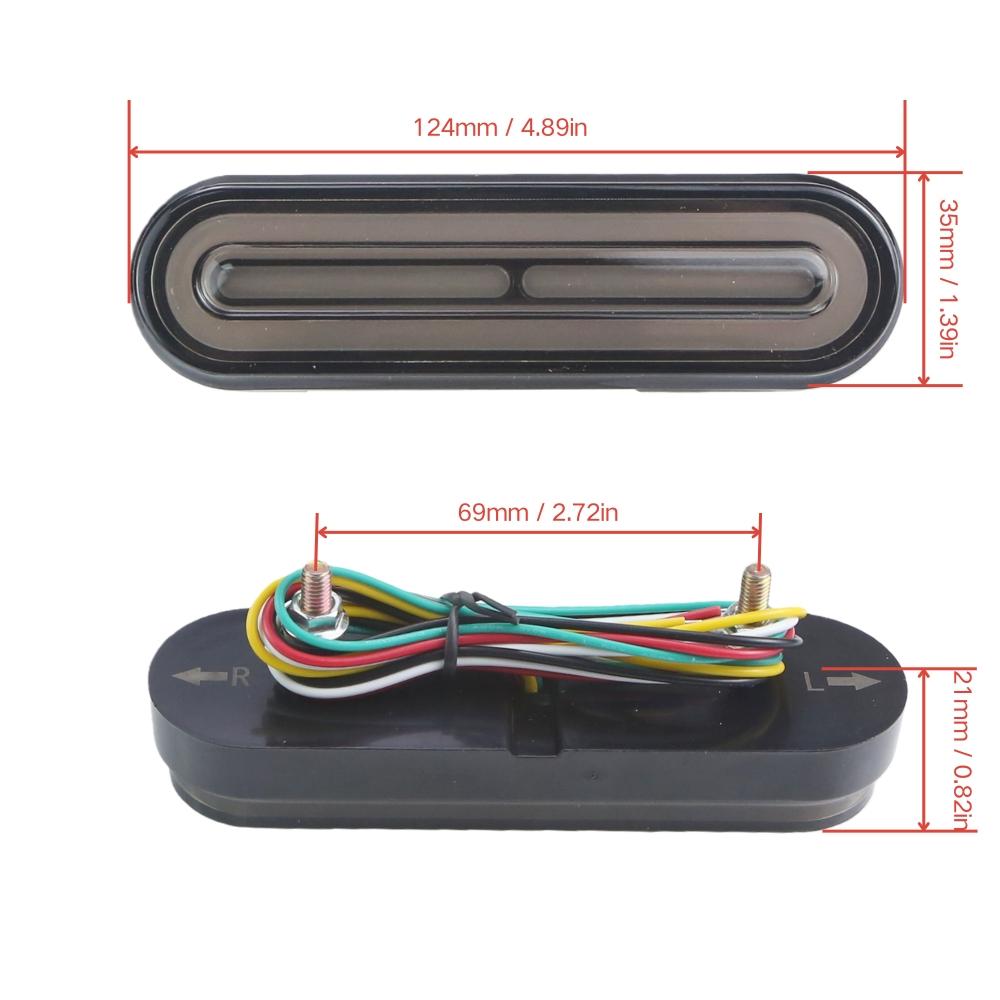 

Светодиодные задние фонари для мотоцикла Красные Желтые Задний стоп-сигнал тормоза с указателем поворота Дневные ходовые огни Для мотоцикла Питбайка Квадроцикла Утилитарного транспортного средства DC10-80V