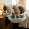 Soft Plush Desk-Mounted Cat Hammock Bed Adjustable Clamp-On Kitten Sleeping Nest Cozy Cat Perch for Workstation & Gaming Desk