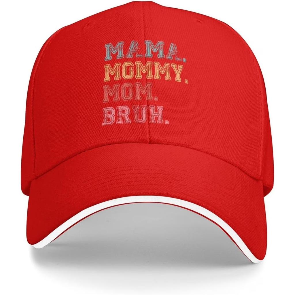 Mama Mommy Mom Bruh Graphic Baseball Cap Adjustable Polyester Casual Curved Brim Hat