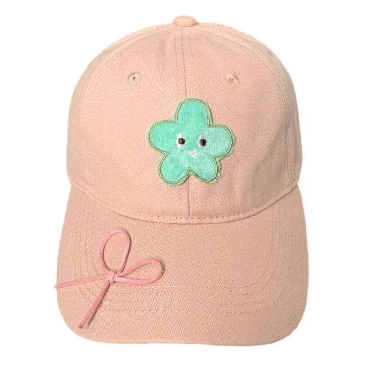 

Summer Cotton Baseball Caps With Embroidered Bows Women Lightweight Mint Green Adjustable Hat