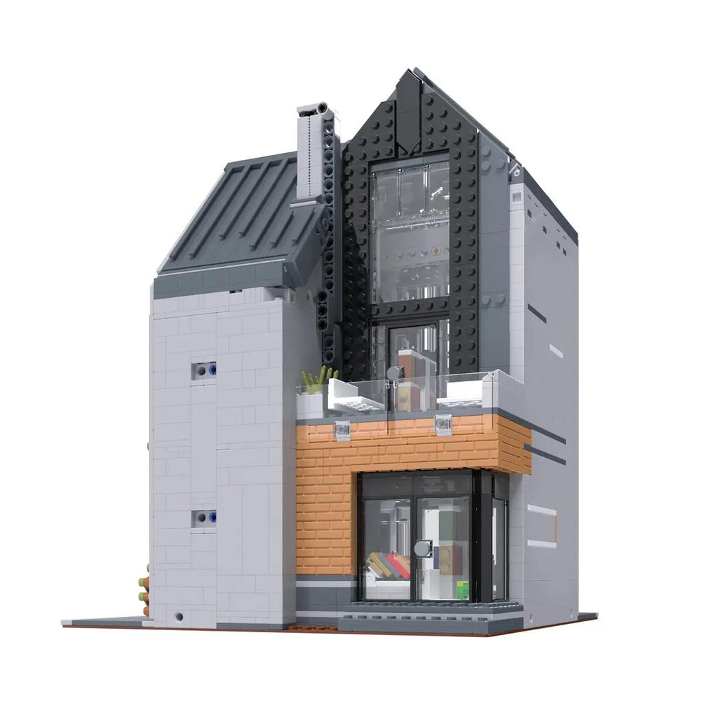 2789pcs 011001 Street View MOC Series Modular Modern Library City Architecture Building Blocks Models Toys for Boys