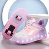 Chaussures à roulettes lumineuses à double roue pour enfants 2025 pour garçons et filles