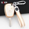 For Renault Trafic Clio Duster Logan Dacia Sandero For Nissan Terrano Almera 2 Button Tpu Car Key Case Cover Protector Keychain
