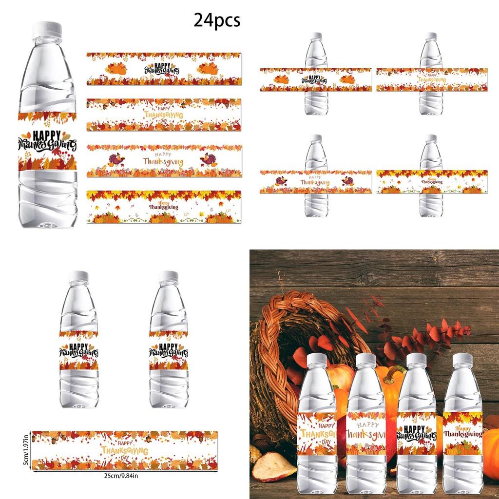 Bottle Festival Fall Stickers With Thanksgiving Theme For Event Decoration