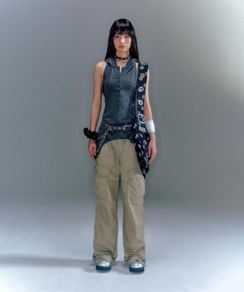 Beikeonteuakaibeu Wayen Military Cargo Pants (Beige)