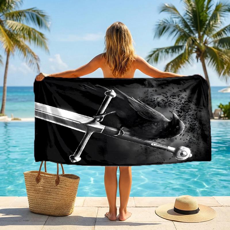 Vintage Artwork Fashion Beach Towel: Ideal for Summer Adventures Soft, absorbent and quick drying suitable for swimming and bathing