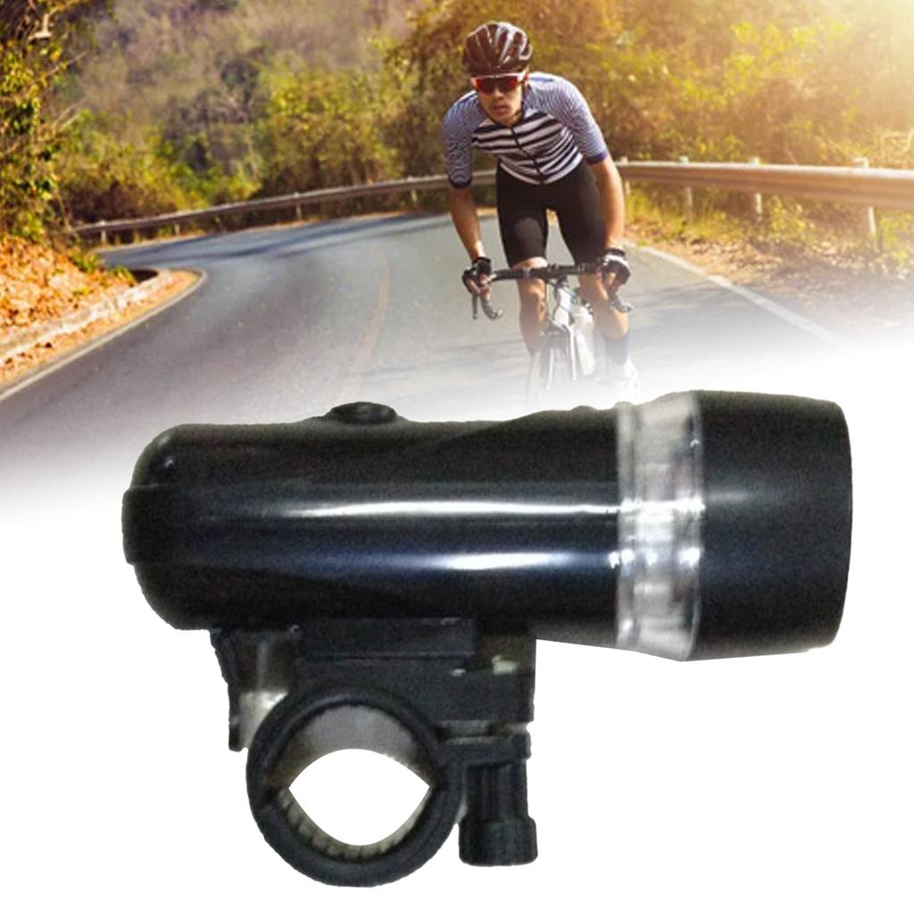 Bike Lights with 5 LED Lights Warning Signal Plastic Black Super Bright Bike Headlight for Night Riding