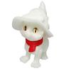 3D Printed Articulated Cat Wizard Hat Cat Ornament Wearing Red Scarf Big Eyes Cat Fidget Toy with Flexible Joints for Stress Relief Desktop Decoration