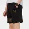 Puma Sportovní pletené šortky s potiskem zlatého loga Pánské spodní díly Černé 847590-51