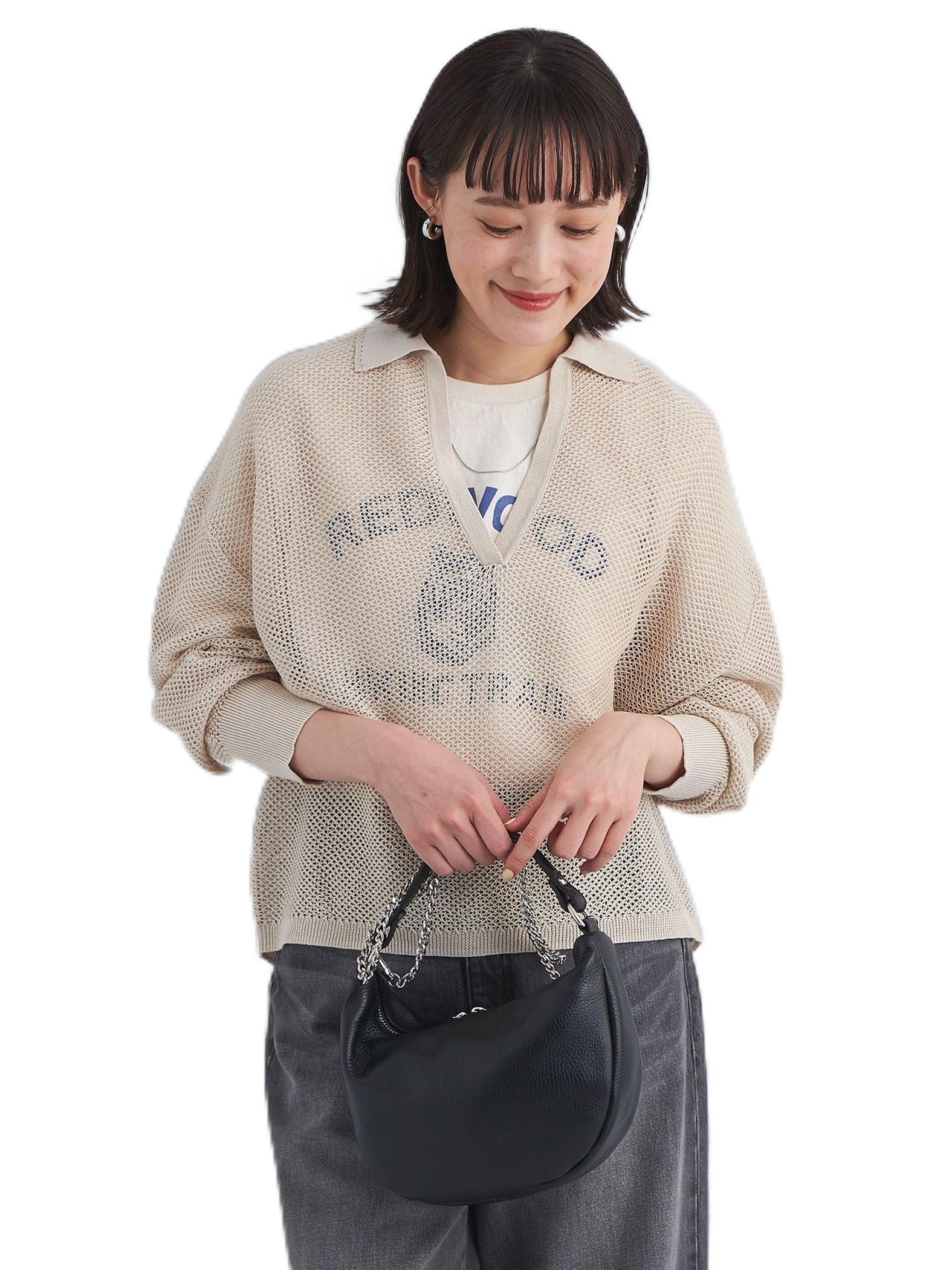 

United Arrows Green Label Relaxing Mesh Skipper Knit Pullover - Washable - 36131052611 2100 NATURAL(21) FREE