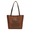 Splicing Large-Capacity Commuter Handbag, Winter Versatile Work High-Value Shoulder Tote Bag