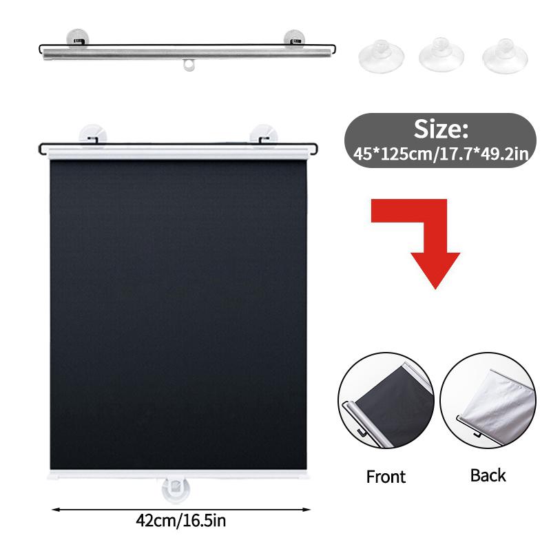 Einziehbares Sonnenschutz-Rollo Sonnenschutz-Jalousien Verdunkelungsvorhänge für Wohnzimmer Autofenster Isolierung Rollladen