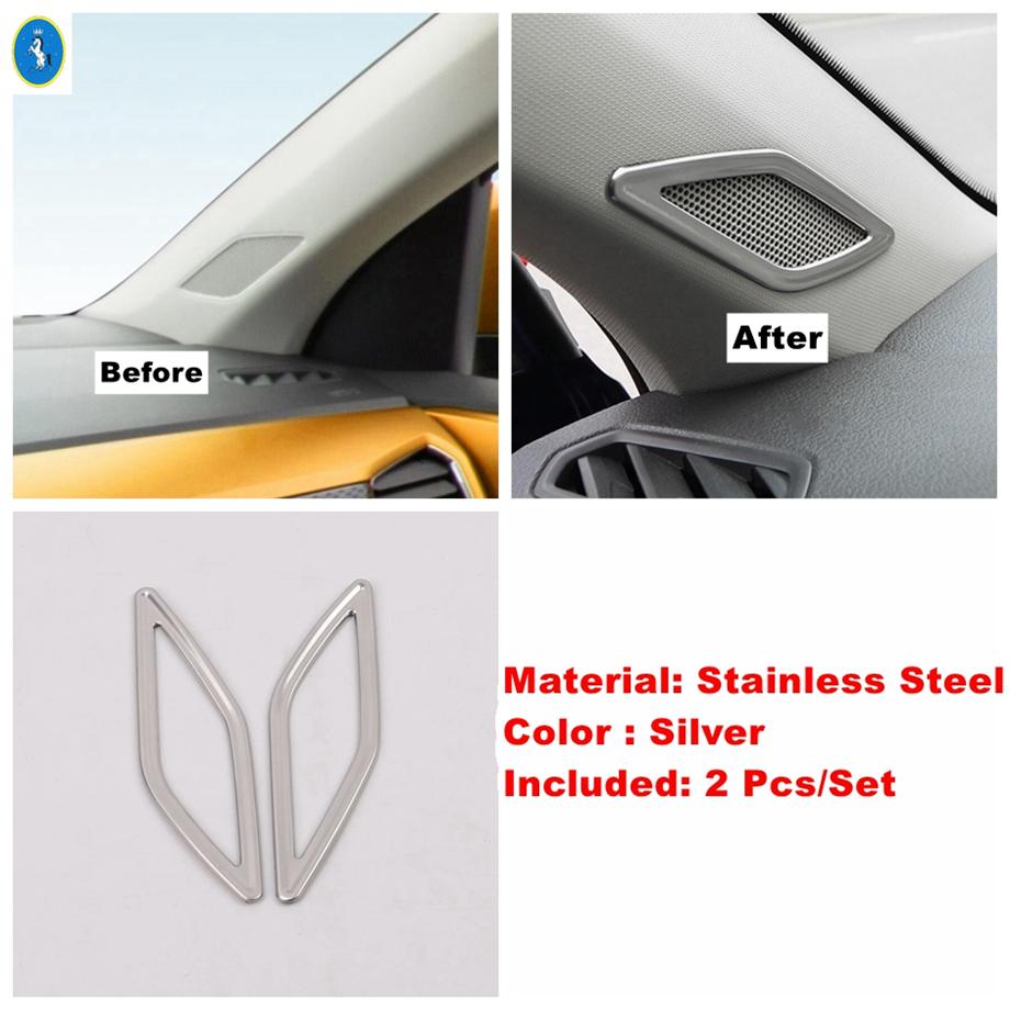 Pillar A Speaker / Glove Storage Box / Center Control Panel Cover Trim Fit For VW T-Cross T Cross  -  Silver Accessories Pillar A Speaker