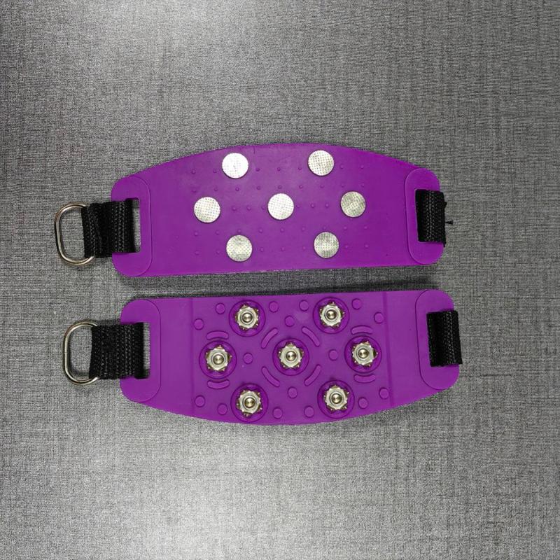 1/2pairs Shoe Spike Winter Winter Velcro Ice Claw Outdoor Climbing Snow Mountain and Snow Ground Anti Slip Adjustable