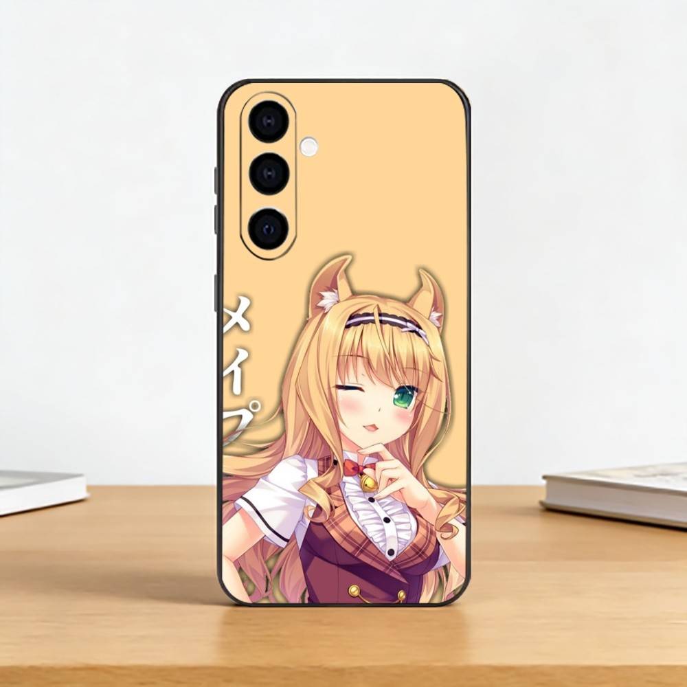 

N-Nekopara G-Game Phone Case Black Silicone Soft For Samsung Galaxy A73,A72,A71,A70,A53,A52,A51 Samsung a32 5g