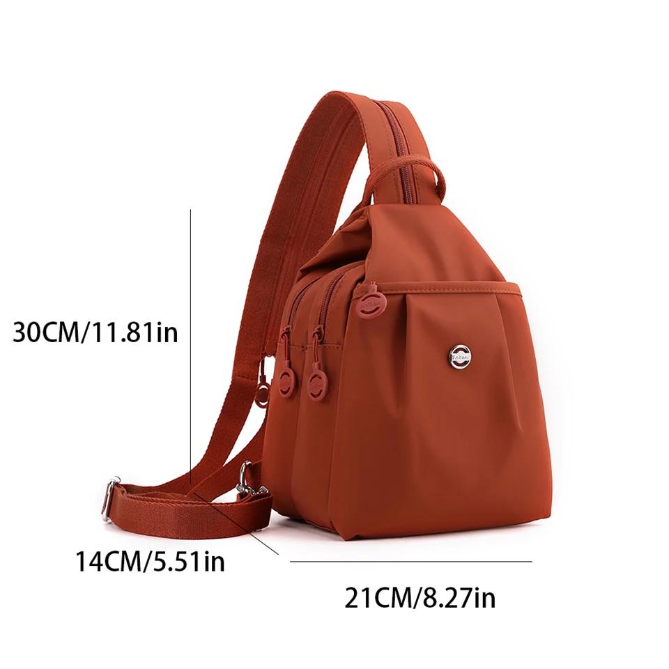Small Bag New Commuting Leisure Backpack Lightweight Multi-Pocket Student School Backpack Cycling Shoulder Crossbody Bag