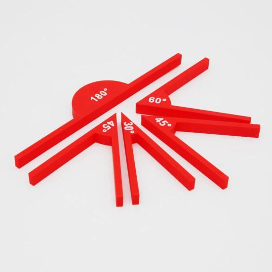 2/5Pcs Geometric Ornaments Teaching Auxiliary Props 30-45-60-180 Degrees Improve Skills Science Education Cognition Teaching Model