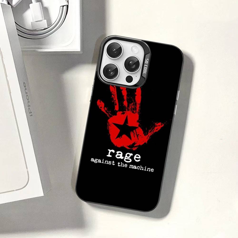 

Rap Metal Band Rage Against The Machine Phone Case Color Silver Shell For IPhone 17 16 15 14 13 12 11 Pro Max Plus iPhone 15pro max