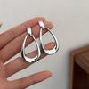 Vintage Style Hollow Teardrop Drop Earrings for Women Lightweight Metal Alloy Dangle Earrings with Smooth Polished Surface for Daily Wear