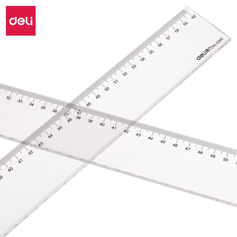 Deli 6260 60cm Transparent Straight Ruler
