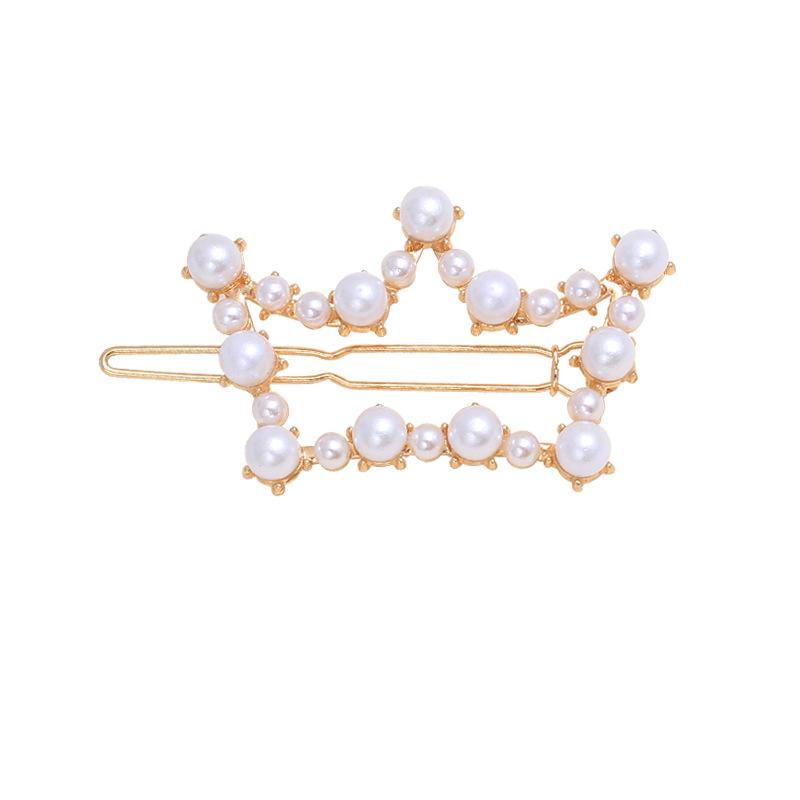 Pearl Hairpin, Advanced Sense, Exquisite Women'S English Alphanumeric Text Hairpin, Female Side Clip, Word Clip