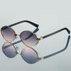 2025 Retro Metal Oval Cat Eye Sunglasses Classic Women Black Leg Sunglasses for Men Driving Outdoor Sunshade Sunglasses