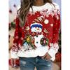 Christmas Snowman 3D Print Sweatshirts Women Fashion Casual Streetwear O-Neck Hoodies Y2k Pullovers Harajuku Tops Woman Clothing