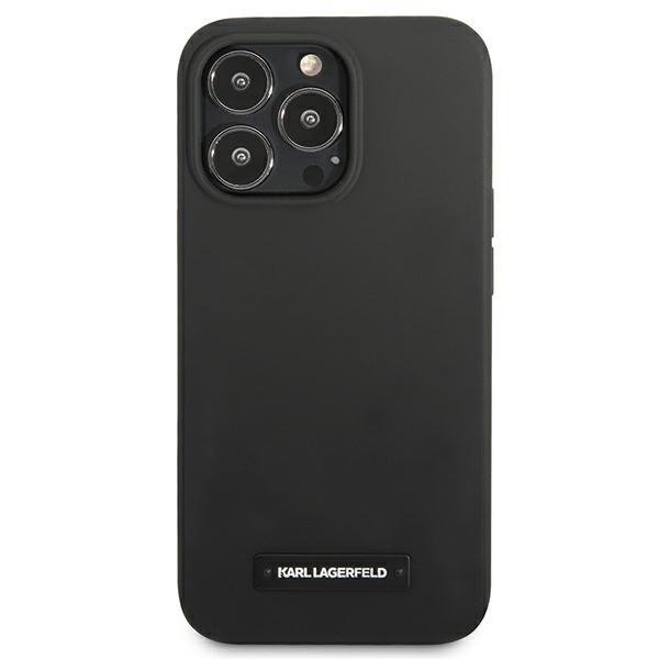 Karl Lagerfeld KLHCP13LSLMP1K iPhone 13 Pro / 13 6.1" Hardcase Black/black Silicone Plaque