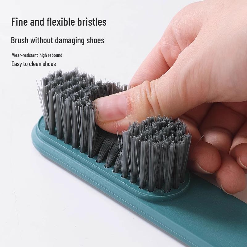 Long-Handled Universal Shoe Brush - Gentle On Shoes, Practical Hard Bristle Shoe & Laundry Cleaner