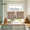 Oven Side Window Drapes Buffalo Plaid Curtain Skirt, Door with Ribbon Bows, Rustic Small Space Decor Half for Farmhouse Kitchen Sink, Cabinet,