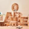 Wooden Letter Money Box for Kids – Easily Add or Remove Coins, Made from Durable Rubber Wood and Acrylic.