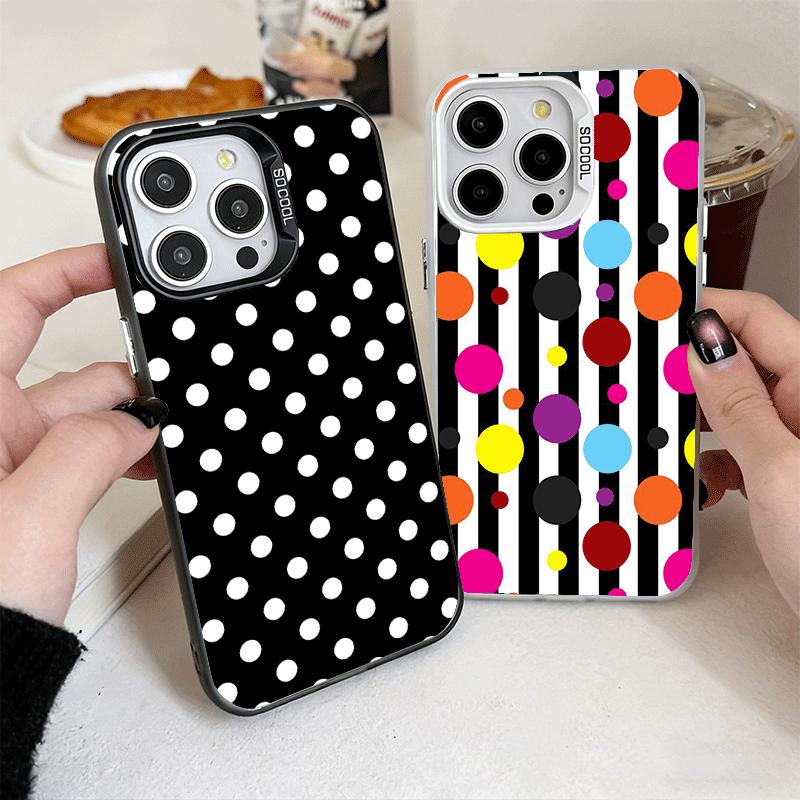 Kropki Art Fashion Design Miękkie Etui na Telefon dla iPhone 15 16 17 Pro Max 17Air 16E 14 Plus 13 12 Mini Odporne na Wstrząsy Pokrowiec Tylny She