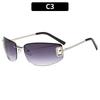 Women's sunglasses, men's and women's fashion frameless sunglasses