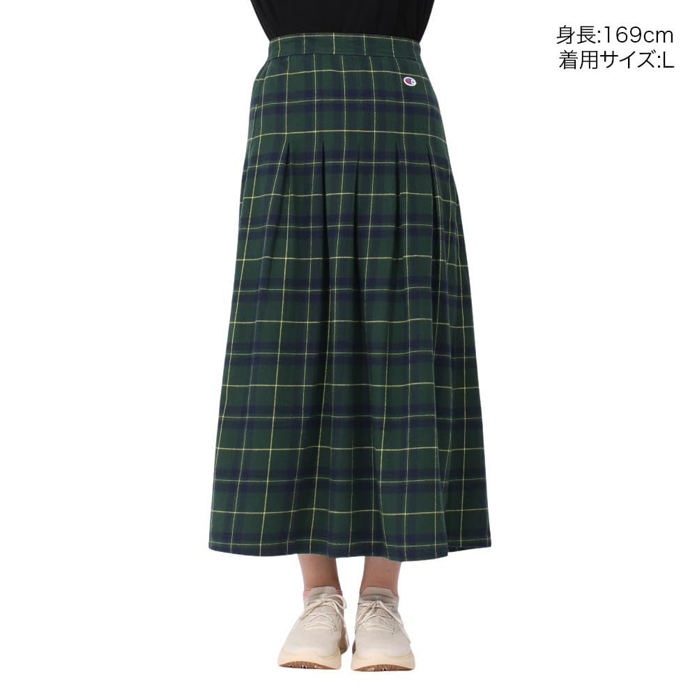 Champion Cotton Check Skirt with 100% One-Point Logo, CW-A209-37G-M