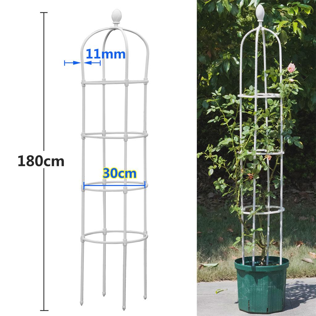 Garden Trellis Shelf Flower Tower Support Rack Plug-in Frame Rose Vine Tomato Climbing Trainer Plant Vegetable Growing Stander