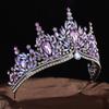 European Luxury Symphony Purple Crown Headgear Wedding Party Banquet Dress Rhinestone Crown Styling Setting Hair Accessories 2026