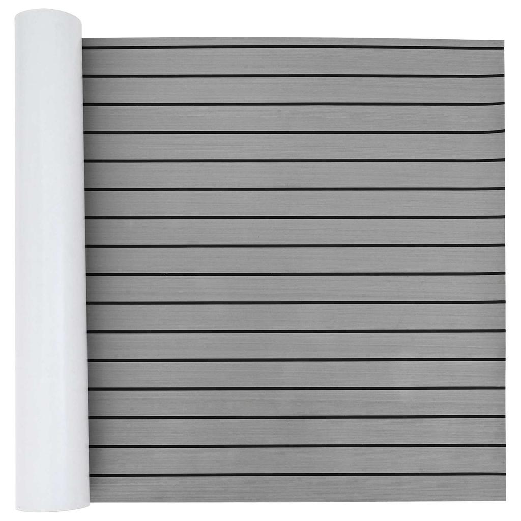 Boat Mat Striped Light Gray and Black 240 x 90 cm EVA