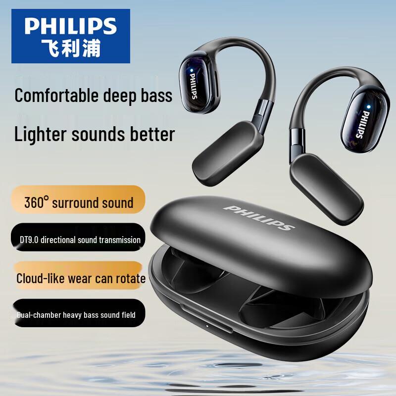 Philips TAT5739 Wireless Bone Conduction Ear-Hook Sport Headphones