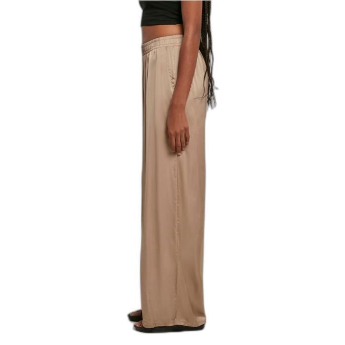 Pantalon large en satin femme Urban Classics - beige - L