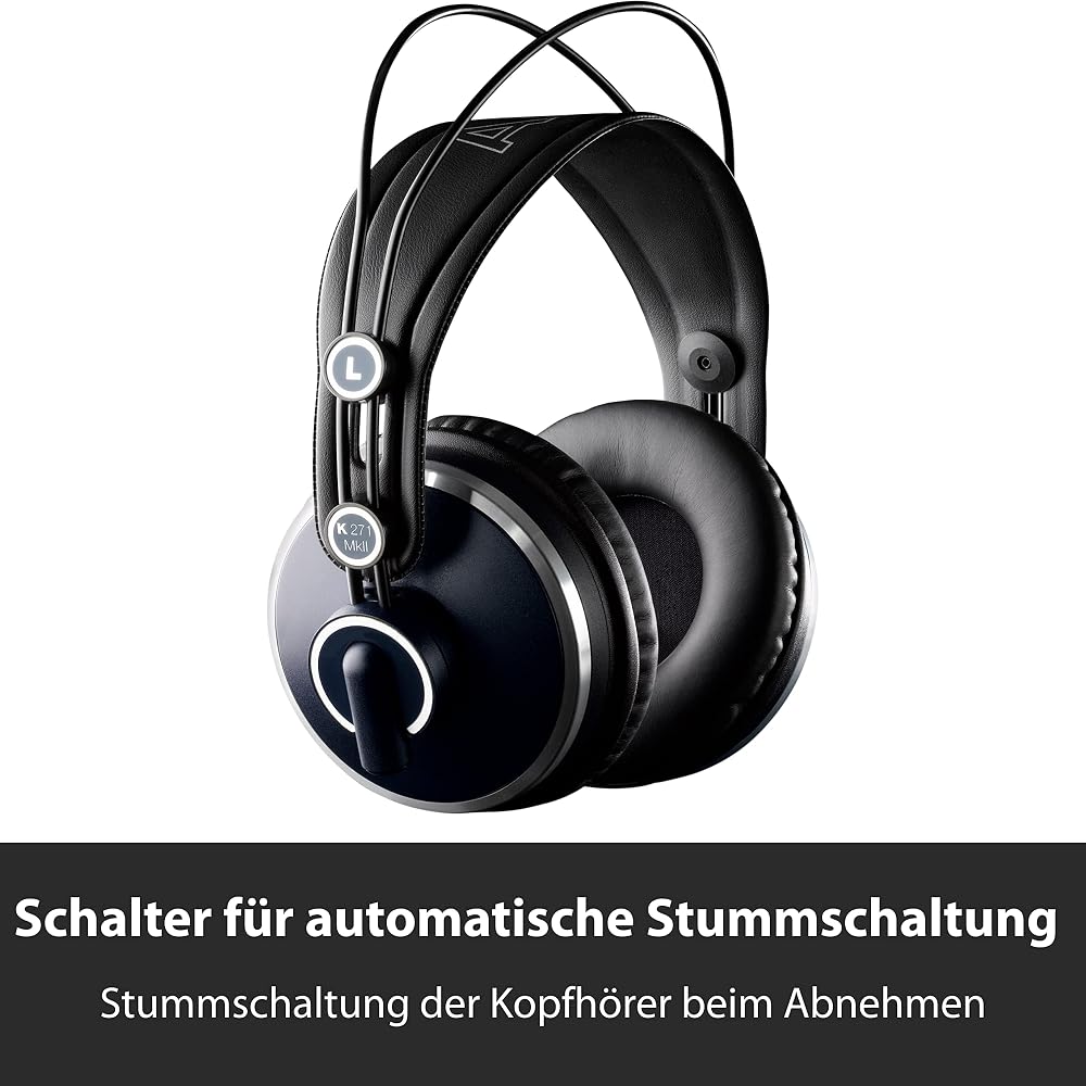 AKG K271MK2 Professional Studio Monitor Closed-Back Headphones Black