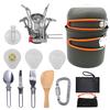 High Quality 12PCS Cooking Set Eco-friendly Aluminum Outdoor Camping Cookware With Carrying Mesh Bag Stove Pots and Pans